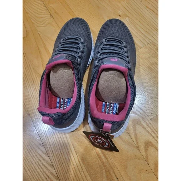 Skechers Work Cessnock Carrboro 77260 Women’s 7 M Black Slip Resistant Shoe New - Picture 4 of 8